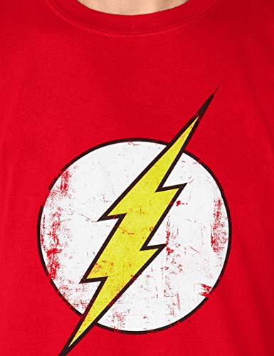 DC Comics - Camiseta de Flash con cuello redondo de manga corta para hombre, Rojo, XX-Large