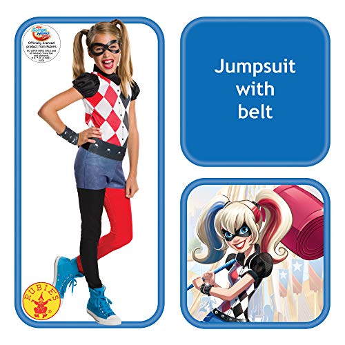 DC Comics - Disfraz de Harley Quinn classic para niña, infantil talla 8-10 años (Rubie's 620744-L)