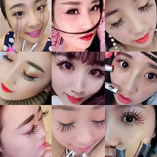 DDK 4D Silk Fiber Eyelash Mascara en Crema Para Pestañas Impermeable Negro Extensiones de Pestañas, Estilo Extralargo, Máscara Lavable con Agua caliente Por Nicebelle