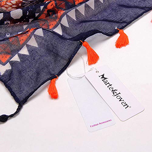 DDsunny Bufandas Las Mujeres Impreso Artístico Acrílico Suave Bufandas Chal Ligero Plaza Baratos Fringe Bufanda Wrap