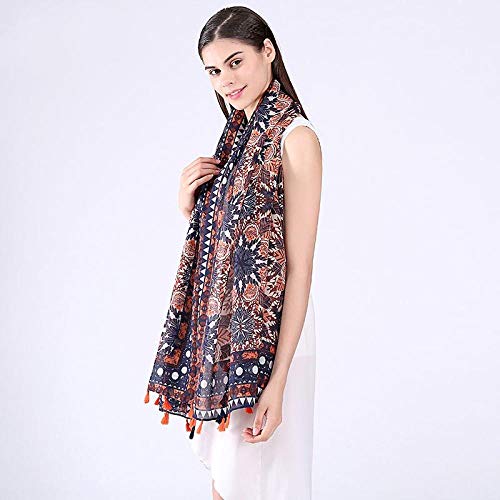 DDsunny Bufandas Las Mujeres Impreso Artístico Acrílico Suave Bufandas Chal Ligero Plaza Baratos Fringe Bufanda Wrap
