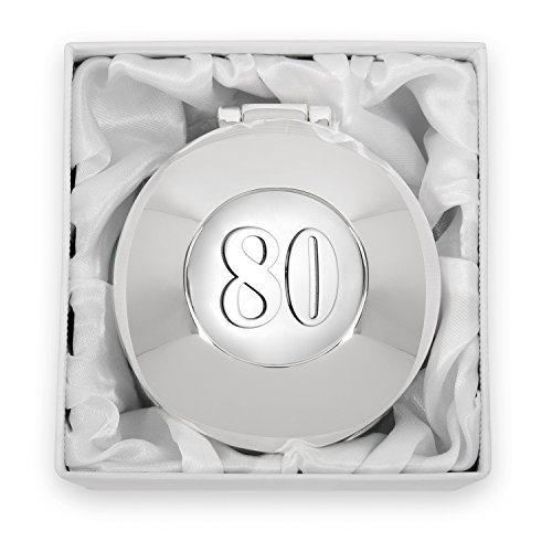 De Walden - Joyero chapado en plata para niña de 80º cumpleaños, 80 años