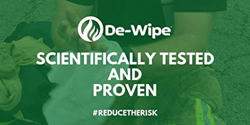 De Wipe - Toallitas de mano 100% biodegradables con formulación científica, sin látex, sin Mi, sin parabenos ni SLS (40-30x20 cm)
