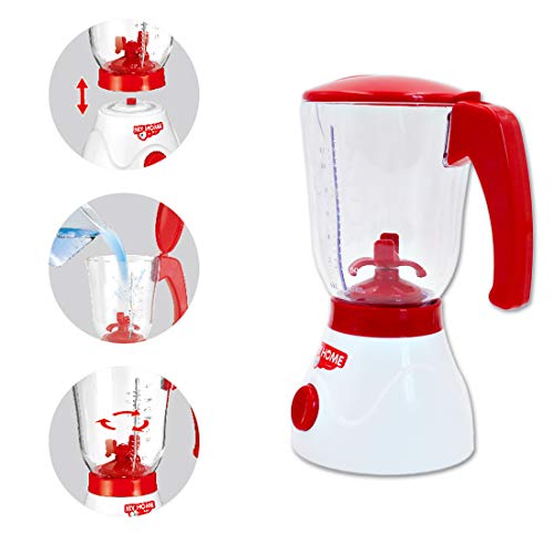 deAO Conjunto de Utensilios Electrodomésticos de Cocina Infantil Accesorios para Cocina de Juguete Incluye Tostadora, Batidora, Licuadora