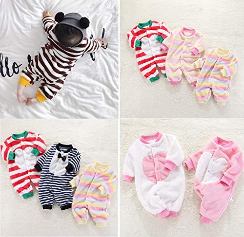 DEBAIJIA Bebé Mameluco 0-2T Recién Nacido Peleles Infantil Monos Niños Pijama Niña Camisones Niño Ropa de Dormir Unisexo Cálido (Amarillo-59)