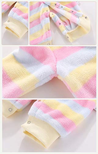 DEBAIJIA Bebé Mameluco 0-2T Recién Nacido Peleles Infantil Monos Niños Pijama Niña Camisones Niño Ropa de Dormir Unisexo Cálido (Amarillo-59)