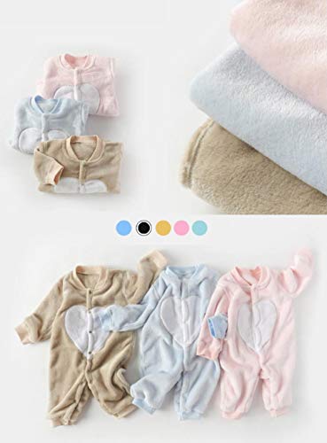 DEBAIJIA Bebé Mameluco 0-2T Recién Nacido Peleles Infantil Monos Niños Pijama Niña Ropa de Dormir Niño Camisones Franela Unisexo (Azul-66)