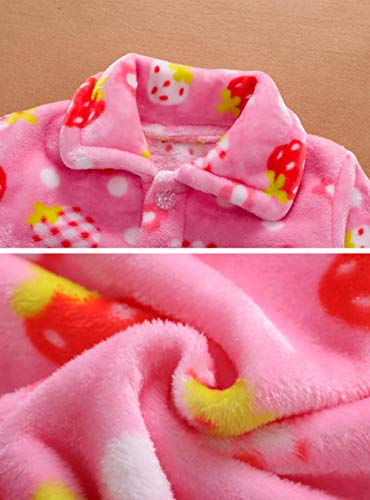 DEBAIJIA Bebé Ropa de Casa 0-12T Infantil Homewear Niños Pijama Niña Ropa de Dormir Niño Camisones Franela Calentar Invierno (Naranja-22)