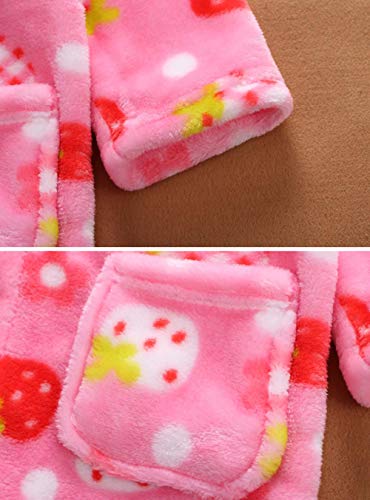 DEBAIJIA Bebé Ropa de Casa 0-12T Infantil Homewear Niños Pijama Niña Ropa de Dormir Niño Camisones Franela Calentar Invierno (Naranja-22)