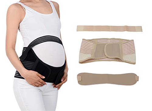 DEBAIJIA Embarazo cinturón, Fajas de Embarazo/Premamá, Cinturón de Maternidad, Apoyo Durante Mujeres Embaraza Abdomen/Espalda/Pélvico, Elástico e Cómodo, Respirable Ajustable Soporte Posterior