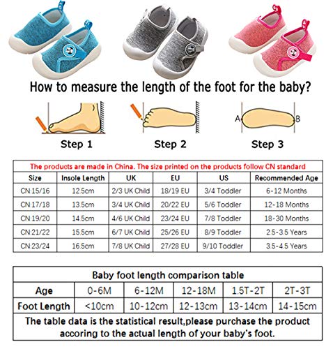 DEBAIJIA Zapatos para Niños 1-4T Bebés Caminata Zapatillas Transpirables Malla TPR Material Antideslizantes Niñas Pequeños Encantador Moda(Gris-28)