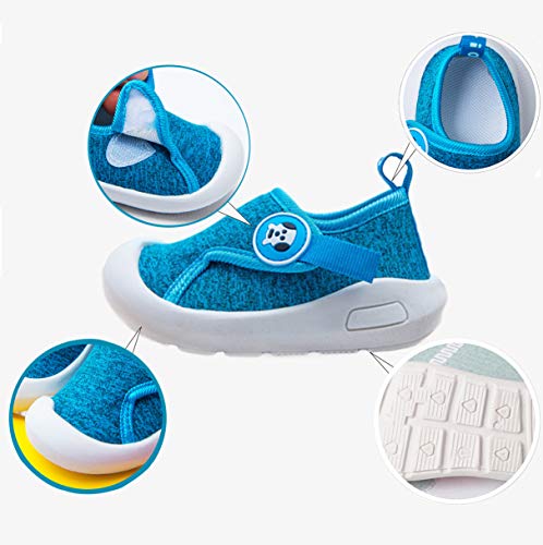 DEBAIJIA Zapatos para Niños 1-4T Bebés Caminata Zapatillas Transpirables Malla TPR Material Antideslizantes Niñas Pequeños Encantador Moda(Gris-28)