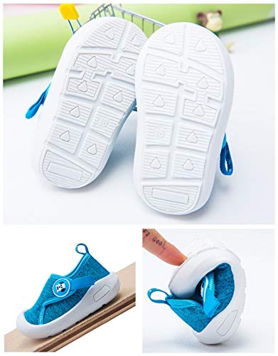 DEBAIJIA Zapatos para Niños 1-4T Bebés Caminata Zapatillas Transpirables Malla TPR Material Antideslizantes Niñas Pequeños Encantador Moda(Gris-28)