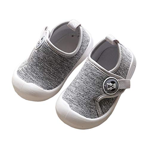 DEBAIJIA Zapatos para Niños 1-4T Bebés Caminata Zapatillas Transpirables Malla TPR Material Antideslizantes Niñas Pequeños Encantador Moda(Gris-28)