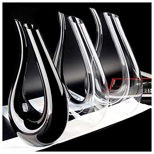 Decantador de Vino Clásico de 1.5 Litros, Vidrio, Aireador Para Vino, Jarra de Vino Tinto, Regalos Elegantes, Accesorios Para Vino, Regalo de Navidad Perfecto Para Bebedores/Amantes Del Vino (1500ML)