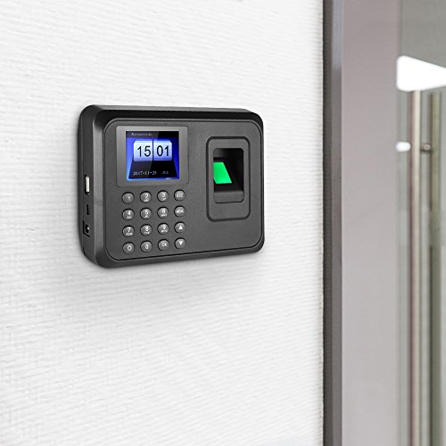 Decdeal - 2.4" TFT USB Máquina de Asistencia Biométrica de Huella Dactilar, Sistema Española, LCD Pantalla