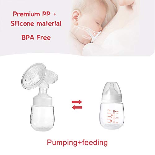 Decdeal Bomba de lactancia Eléctrica de confort única Salcaleches Eléctrico Extractor de leche Recargable con 9 Niveles de Succión y Masaje de mama