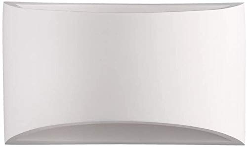 DECKEY Lámpara de Pared de Cerámica, Iluminación Decorativa en Yeso Luz de Pared LED Arriba Abajo, Efecto de Luz Interior para Dormitorio, Salón y habitación