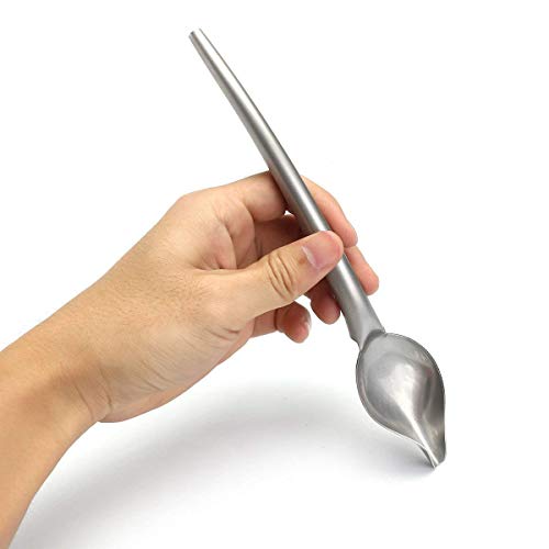 Deco Cuchara de Dibujo Culinario Multiuso Precision Chef Cucharas para Decorar Platos, Juego de 2