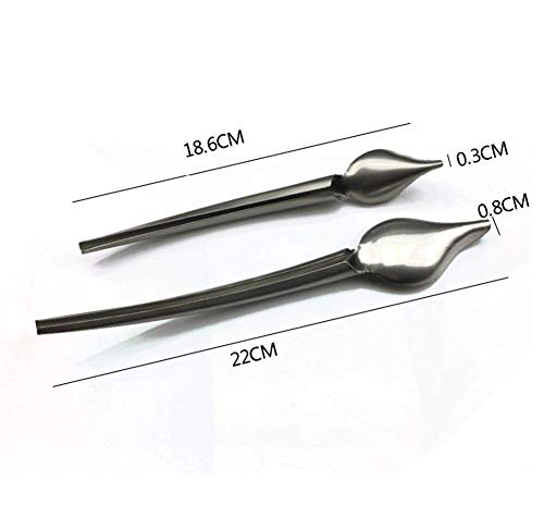 Deco Cuchara de Dibujo Culinario Multiuso Precision Chef Cucharas para Decorar Platos, Juego de 2