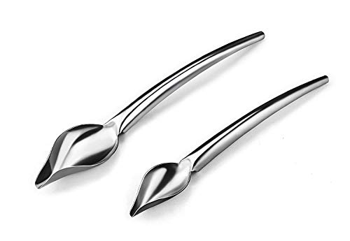 Deco Cuchara de Dibujo Culinario Multiuso Precision Chef Cucharas para Decorar Platos, Juego de 2