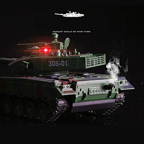 Decoración de escritorio remoto de control del vehículo blindado truco de coches de juguete, tanque de control remoto for la Infancia, de combate a gran escala de simulación Modelo cañón de juguete fo