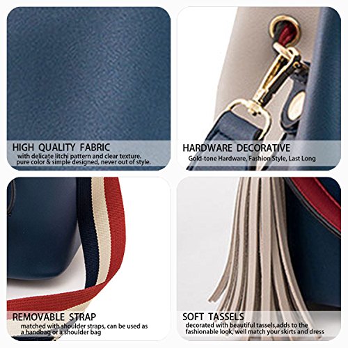 DEERWORD Mujer Shoppers y bolsos de hombro Bolsos bandolera Carteras de mano y clutches Azul