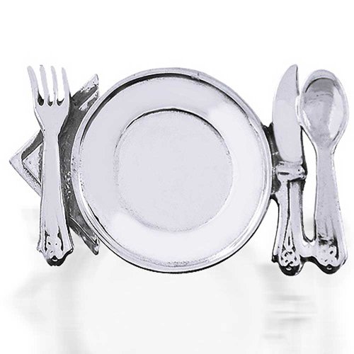 Delicias Gourmet Cocina Gourmets Personalizado Chef Propietaria Del Restaurante Placa Para Hombre Geme Plata 925