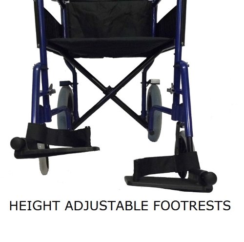 Deluxe silla de ruedas plegable de peso ligero en una bolsa con frenos de mano ECTR04