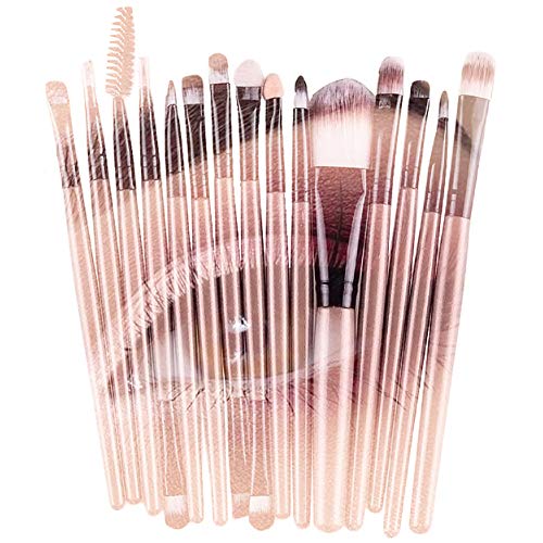 Demarkt 15X Brocha para Maquillaje Set de Herramientas Base Polvo Kit