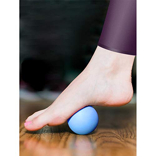 Demarkt Pelota de Lacrosse Sirve para Masajear Puntos de Presión Crossfit Terapias de Rehabilitación y Fisioterapia(Azul)