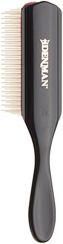 Denman D4 - Cepillo (9 filas), color negro y rojo