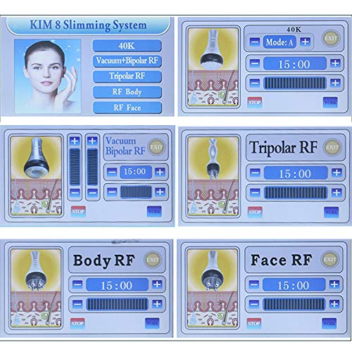 Denshine 5 in 1 40KHz Máquina de Cavitación Ultrasónica que Adelgaza la Grasa con 5 Tipos de Cabezas Máquina de Belleza Cuerpo que Pierde Peso