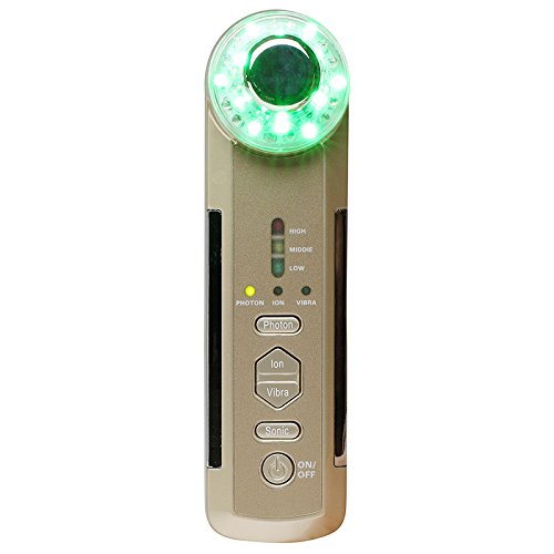 Denshine Ultrasónico Fotón LED 4 en 1 Cuidado Facial de la Piel Masajedor de Belleza Rejuvenecimiento para Cara Massager Facial Eléctrico
