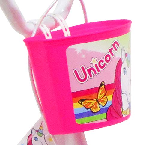 Denver - Bicicleta Infantil de 14 Pulgadas, diseño de Unicornio, Color Blanco y Rosa