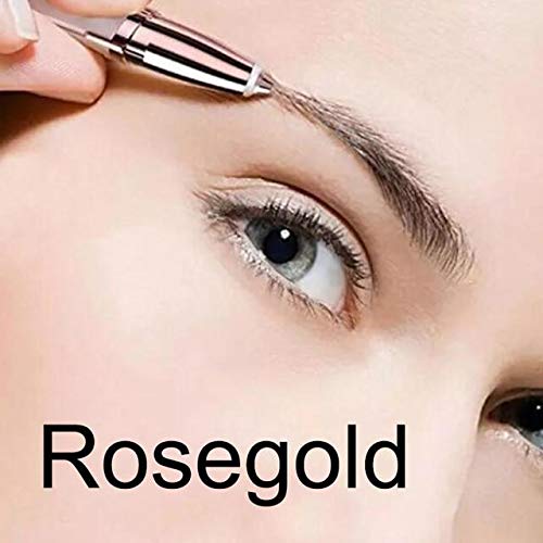 Depiladora de cejas portátil e indolora para mujeres - maquinilla de afeitar - Pack: blanco