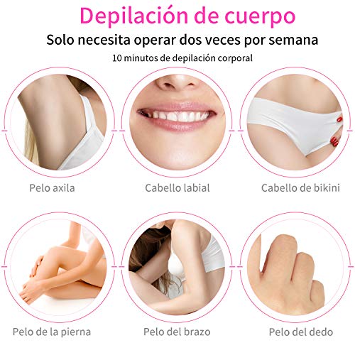 Depiladora de Luz Pulsada, IPL 1.000.000 Pulsaciones permanentes de Depilación Indolora Depiladora profesional en 10 Niveles y 2 Modos con Pantalla LCD para Hombres y Mujeres