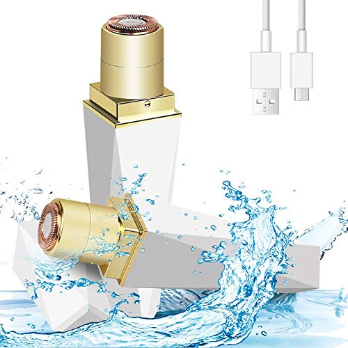 Depiladora de Vello Facial para Mujer, Kit Eliminación de vello facial Afeitadora sin dolor para Mujer, Depiladora Eléctrica sin Dolor para Labios, Mejillas, Bikini, Piernas, Brazo