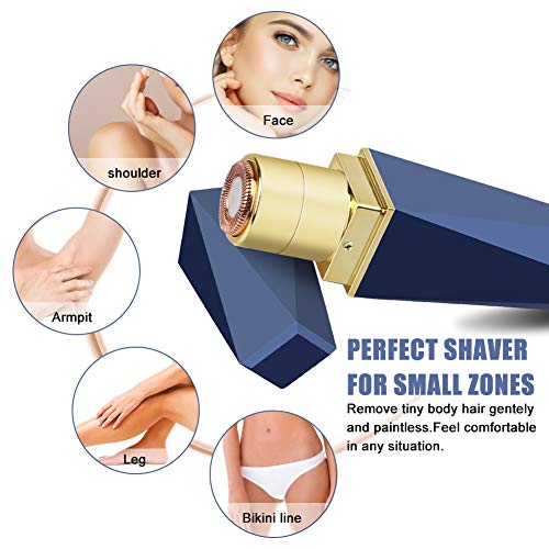 Depiladora de Vello Facial para Mujer, Kit Eliminación de vello facial Afeitadora sin dolor para Mujer, Depiladora Eléctrica sin Dolor para Labios, Mejillas, Bikini, Piernas, Brazo