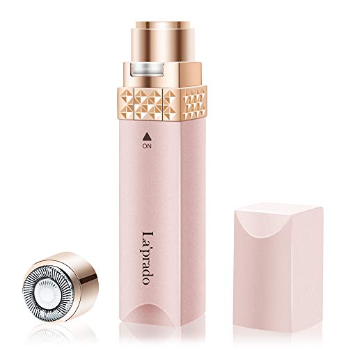 Depiladora Facial Mujer Electrica, Afeitadoras Eléctricas Femenina Removedor de Vello Impecable Portátil, Recortadora eléctrica con Luz LED Incorporada para Mejillas Labios Barbilla y Cuello