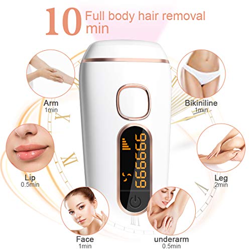 Depiladora Luz Pulsada IPL Openuye,Permanente 999999 flashes Profesional Depiladora Laser sin dolor con pantalla LCD, uso doméstico para mujeres y hombres