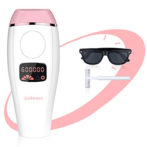 Depiladora Luz Pulsada Laser, IPL Depilacion Laser sistema con LCD 600000 Disparos 2 Modos , Profesional Depiladora Dispositivo sin Dolor para el Hogar, Mujeres y Hombres