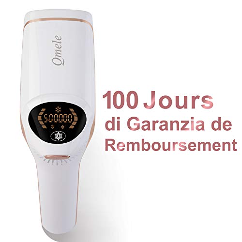 Depiladora Luz Pulsada Sistema para la Depilación Permanente del Vello Visible en Casa depilación indolora, cabezal láser de 600,000 Pulsaciones para Cuerpo, Bikini, Axilas y Cara