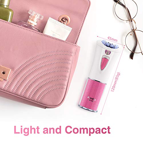 Depiladora, Queenmew Depiladora Electrica Mujer Luz LED, Cuidado de Electrica Recortador Afeitadora Para Mujer, Portátil Maquina Depilar De Mujer Bikini, Afeitadora Mujer & Depilación Facial Mujeres