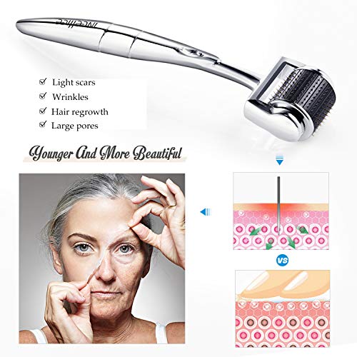 Derma Roller 1.0mm - Rodillo de microagujas de titanio para la cara INCELL ICE