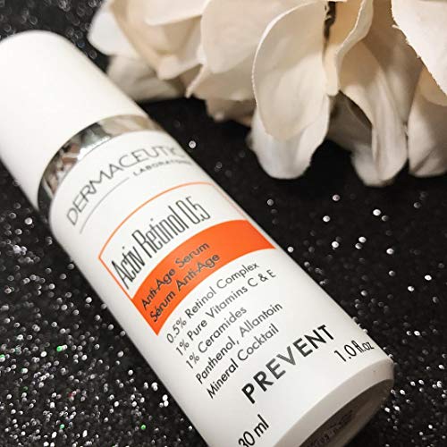 Dermaceutic Activ Retinol 0.5 - Suero antienvejecimiento con retinol de mediana intensidad - Suero facial con vitamina C/E - 30 ml