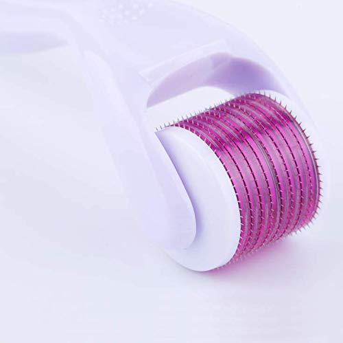 Dermaroller, Canwn Rodillo de Micro Agujas Titanio para Cuidado de la Piel Mesoterapia,Reducir la Hiperpigmentación,Reducir Ojo Líneas Finas, Crecimiento del Cabello - Blanco 1.0mm 540