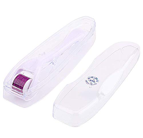 Dermaroller, Canwn Rodillo de Micro Agujas Titanio para Cuidado de la Piel Mesoterapia,Reducir la Hiperpigmentación,Reducir Ojo Líneas Finas, Crecimiento del Cabello - Blanco 1.0mm 540