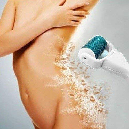 Dermaroller Grande de Cuerpo 2.5mm con Cabeza de Rodillo Ancha por Skin Radiance UK - ¡Efectivamente trata la celulitis, las cicatrices, las estrías y el tono desigual de la piel! Viene con Ebook con folleto de instrucciones.