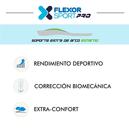 Desconocido Flexor Sport deportivas para pie supinador FX8 019. Plantillas trail running absorción de impactos made in Spain de fibras carbonium y látex. (41)